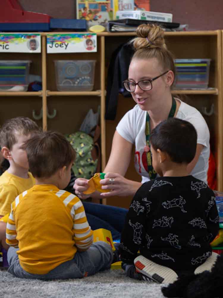 teacher playing with student