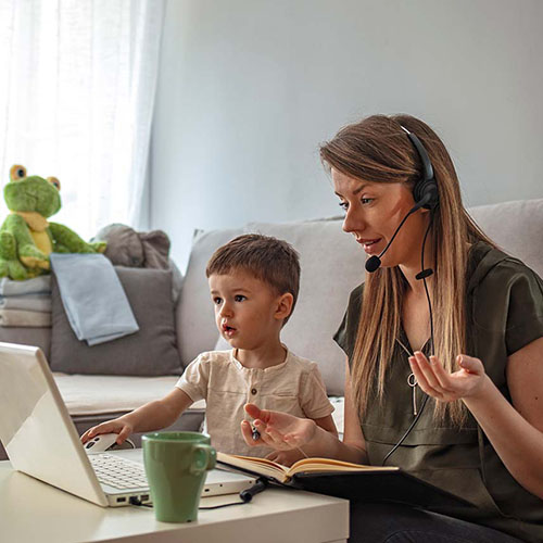 virtual learning and work from home